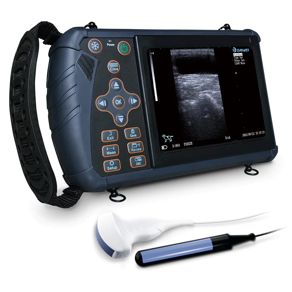 DAWEI S1 Veterinary Portable Ultrasound Machine for Pregnancy Vet Handheld Scanner B-Ultra Sound with Probe for Horse,Cattle,Pig,Goat,Dog,Cat