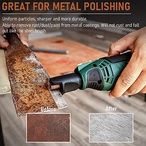 Sanding Bits for Dremel Rotary Tool, 42 Pcs Aluminium Oxide Stone Grinding Wheel Head Sanding Drill Bit with 1/8Inch Shank for Grinding Stone Jade Mold Metal