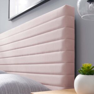 Modway Tranquil Performance Velvet Full/Queen Headboard in Pink