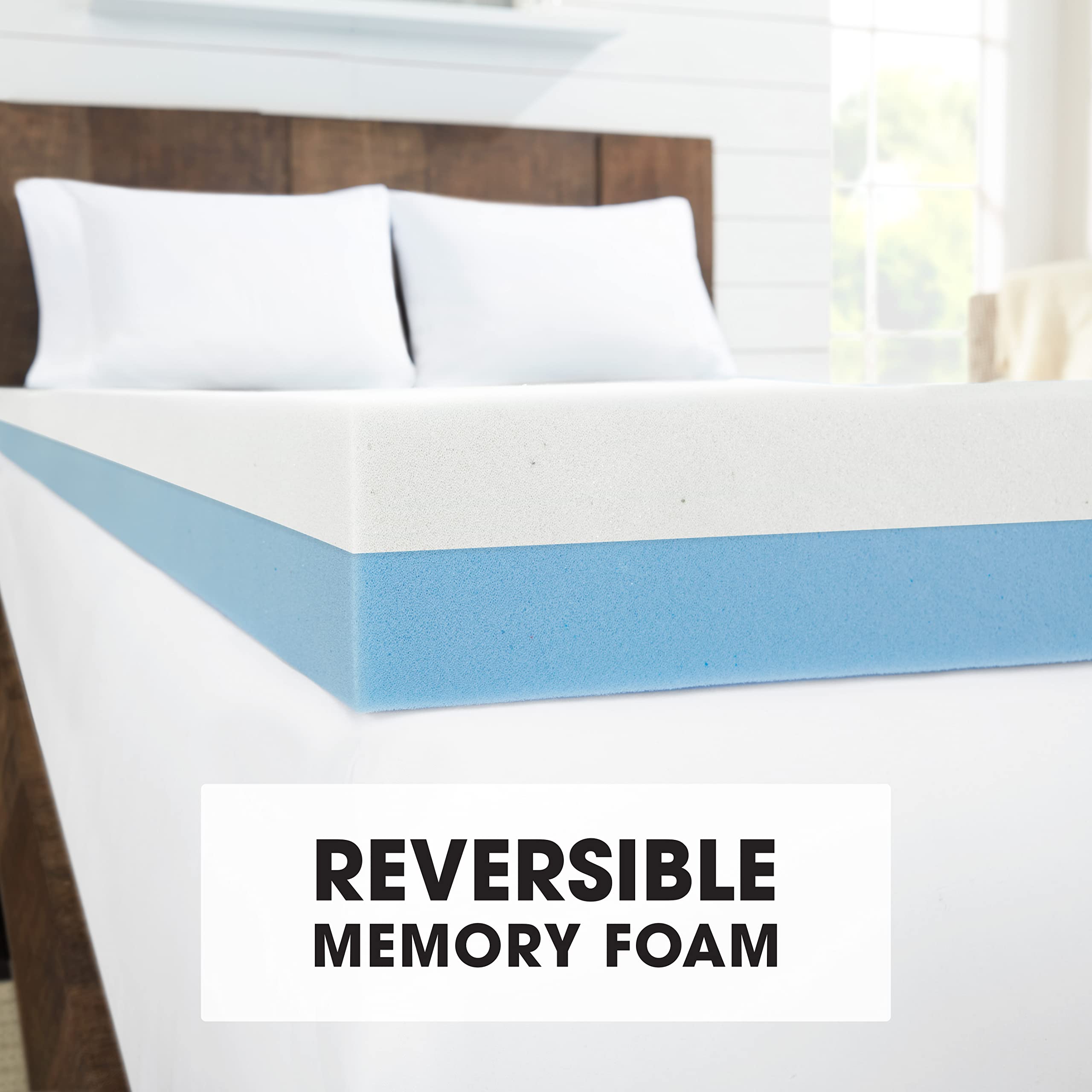 Dream Serenity ComfortDuo 4" Customizable Memory Foam Mattress Topper Twin