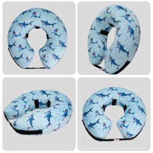 CuteBone Inflatable Dog Donut Collar with Removable Soft Fleece Covers for Small/Medium/Large Dogs and Cats After Surgery GWB05M