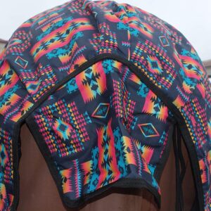 Black Aztec 84 in HILASON 600D Winter Waterproof Poly Horse Blanket Belly Wrap | Horse Blanket | Horse