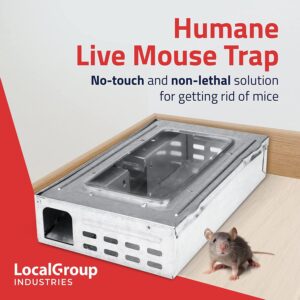 Mouse Trap Multi-Catch and Release Humane with See-Through Window Lid, Non-Lethal Mouse Traps for Indoor and Outdoor Use, Catches Up to 30 Mice, (12 Pack)