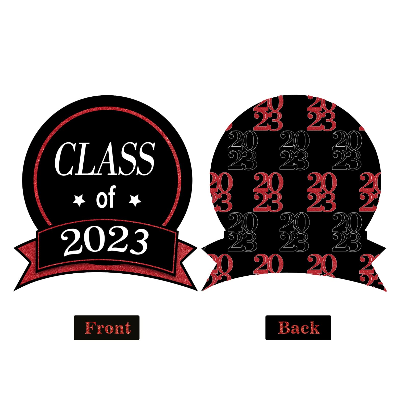 Graduation Party Decorations 2023-30 Pack Red and Black Grad Centerpiece Sticks - 2023 Class Supplies Table Topper Decor for Kindergarten Preschool High School College