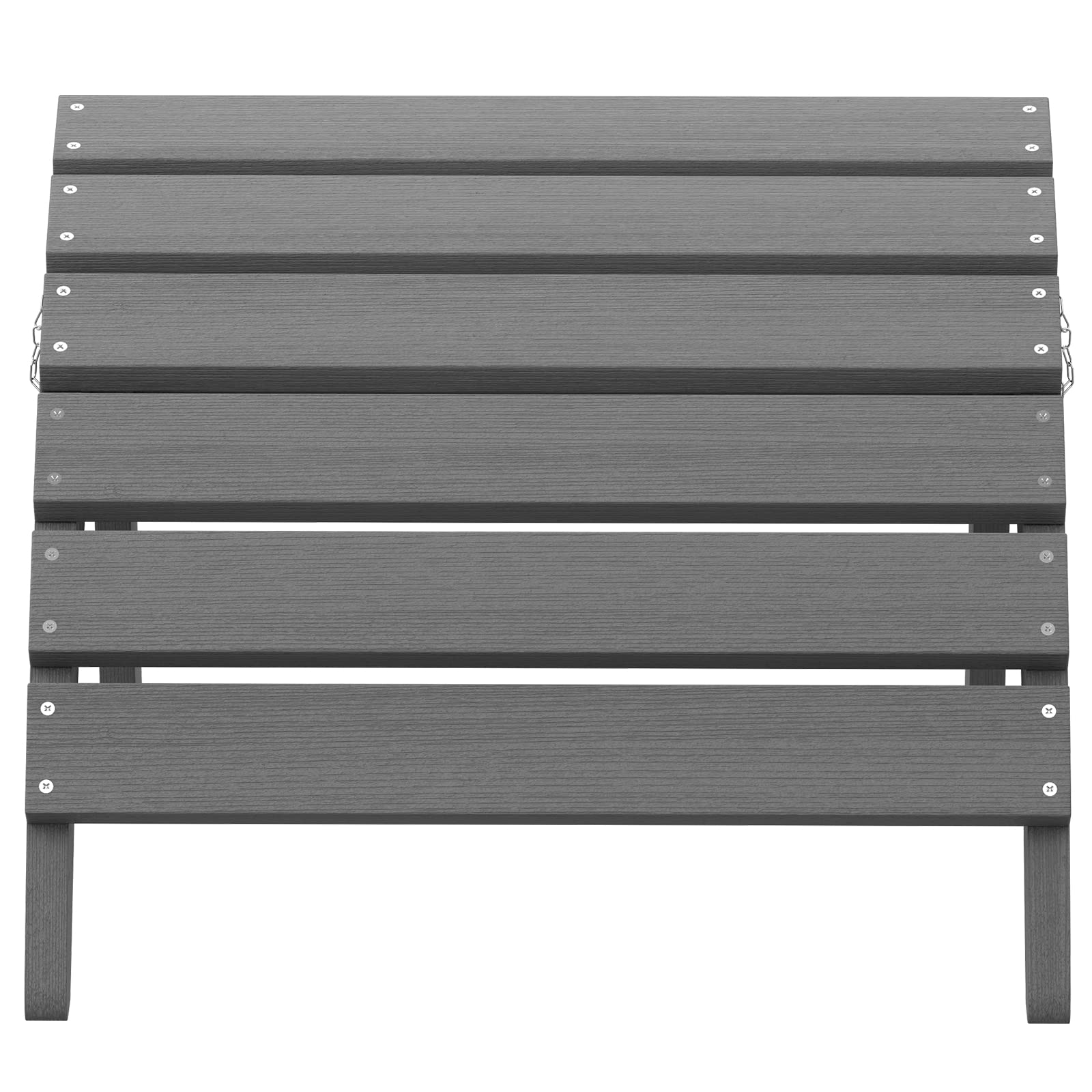 SERWALL Folding Adirondack Ottoman for Adirondack Chair, No-Assembly Weather Resistance Outdoor Footstool, High Impact Polystyrene Folding Adirondack Footrest, Gray