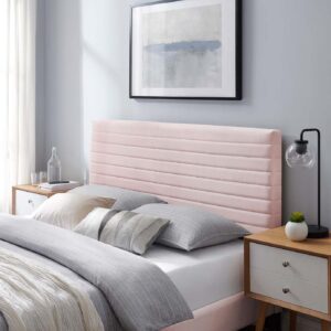 Modway Tranquil Performance Velvet Full/Queen Headboard in Pink