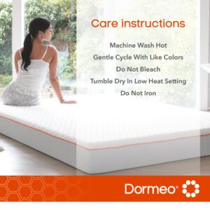 Dormeo Queen Size Mattress Topper and Premium Waterproof Mattress Protector Bundle