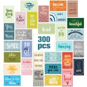 300 pcs inspirational cards encouragement cards mini positive affirmations cards colored kindness motivational cards appreciation cards for business student kids teachers gifts 30 styles 2 x 3.2 inch