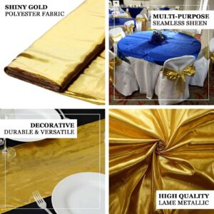 Efavormart 54" x 10 Yards Super Shiny Polyester Fabric Bolt Wedding Party Bows Decoration Sewing Craft Bridal Supplies - Gold