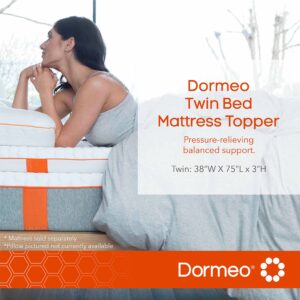 Dormeo Twin Mattress Topper and Premium Waterproof Mattress Protector Bundle