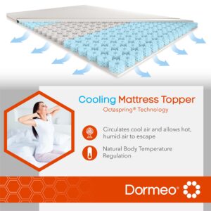 Dormeo Queen Size Mattress Topper and Premium Waterproof Mattress Protector Bundle