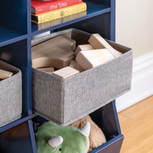 Martha Stewart Kids' Jr. Toy Storage Organizer with Bins - Navy: Wooden Multi-Purpose Bookcases and Toy Storage Organizer; Homeschool and Classroom Furniture