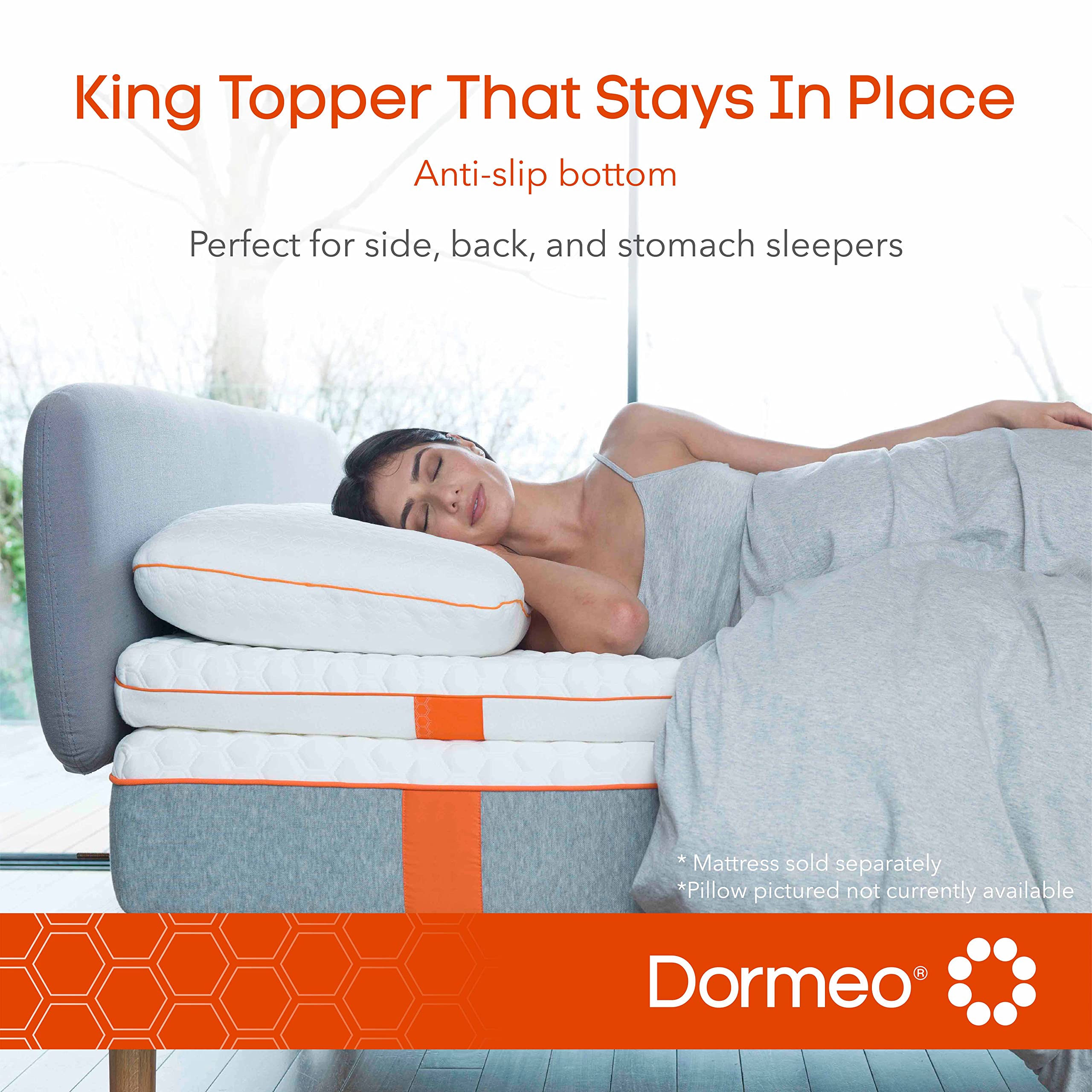 Dormeo Matress Topper King and Premium King Mattress Protector - Waterproof Mattress Protector with Cooling Technology