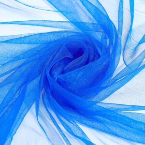 olycraft 79x63" royal blue tulle fabrics bolt net chinlon tulle fabric gauze mesh ribbon tulle for wedding party event decorations gift wrapping diy sewing crafts