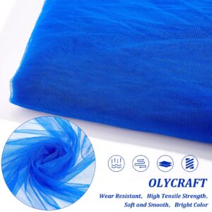 OLYCRAFT 79x63" Royal Blue Tulle Fabrics Bolt Net Chinlon Tulle Fabric Gauze Mesh Ribbon Tulle for Wedding Party Event Decorations Gift Wrapping DIY Sewing Crafts