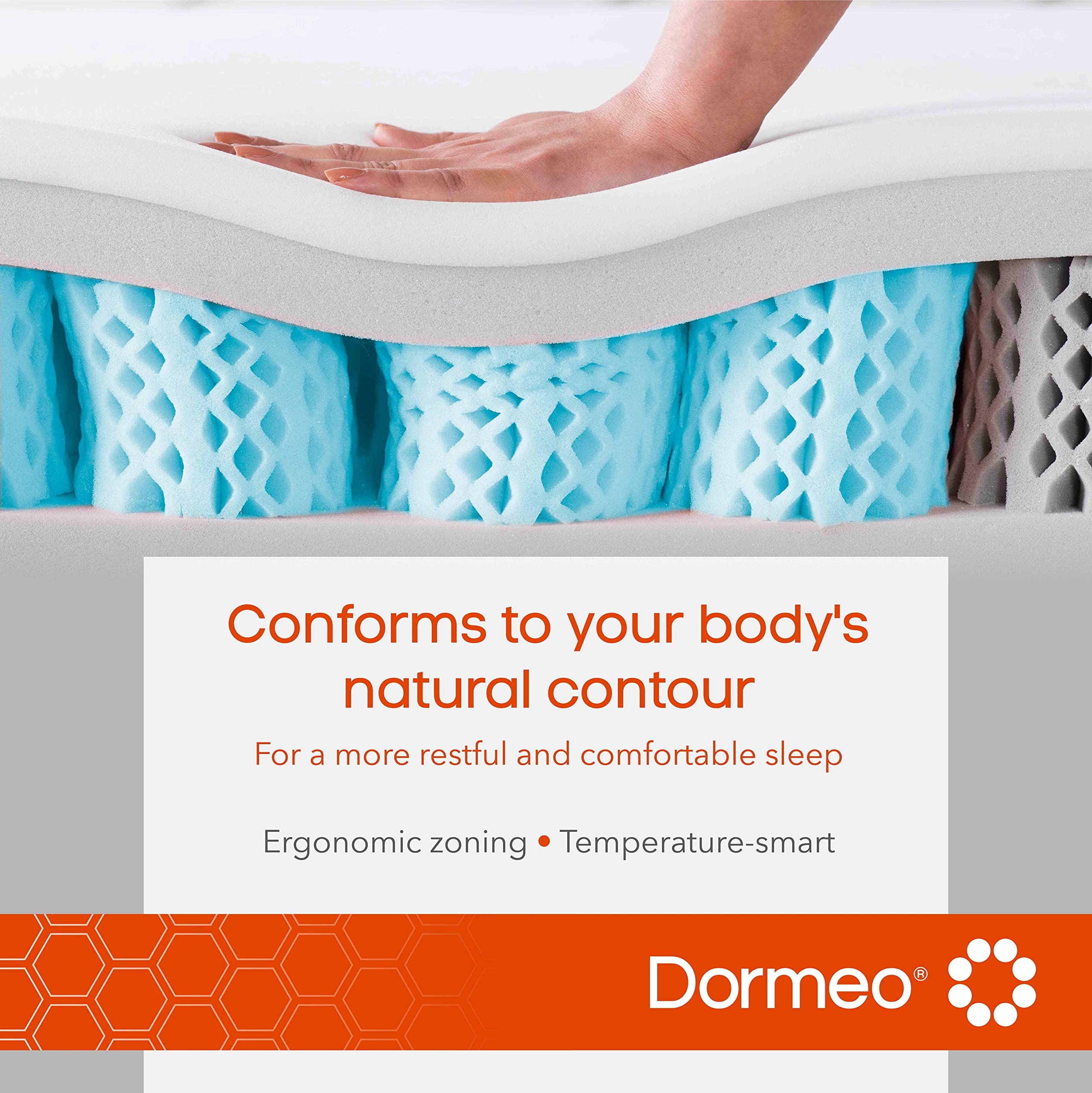 Dormeo Twin Mattress Topper and Premium Waterproof Mattress Protector Bundle