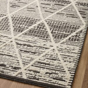 Loloi II Fabian Charcoal/Ivory 7'-10" x 10' Area Rug