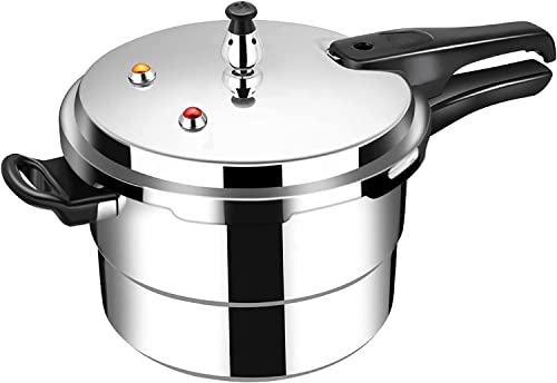 9.5 Quart Pressure Cooker Aluminum Alloy with Multiple Safety - Double Option Gas and Induction 26CM = 9 Liter + Extra Gasket