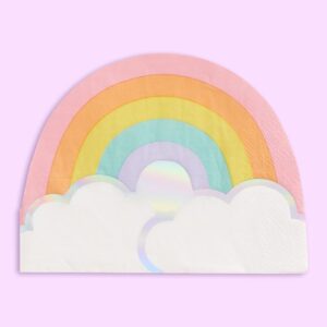 xo, Fetti Rainbow Napkins - 3-ply, 25 pcs | Happy Pastel Birthday Party Decorations, Cute Bachelorette Party, Cool Cake Plates, Unicorn Bday, Baby Shower