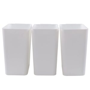 Teyyvn 3-Pack 4.5 Gallon Small Plastic Trash Can, Garbage Container Basket for Bathroom, Kitchen, Office