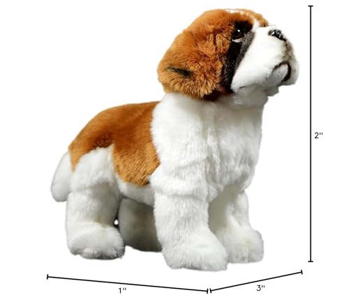 FRANKIEZHOU Saint Bernard Realistic Dog Stuffed Animal-Brown 10.24",Puppy Plush Toy, Dog Stuffed Animal,Soft and Durable, Toy for Boy,Girl Toys,Gifts for Kids, Pillow Gift,Home Decor,Hugging Toy