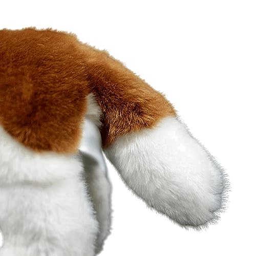 FRANKIEZHOU Saint Bernard Realistic Dog Stuffed Animal-Brown 10.24",Puppy Plush Toy, Dog Stuffed Animal,Soft and Durable, Toy for Boy,Girl Toys,Gifts for Kids, Pillow Gift,Home Decor,Hugging Toy