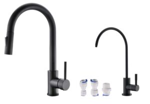 kitchen faucet with purifier faucet matte black color