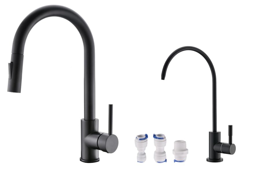 Kitchen Faucet with Purifier Faucet Matte Black Color