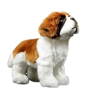 frankiezhou saint bernard realistic dog stuffed animal-brown 10.24",puppy plush toy, dog stuffed animal,soft and durable, toy for boy,girl toys,gifts for kids, pillow gift,home decor,hugging toy