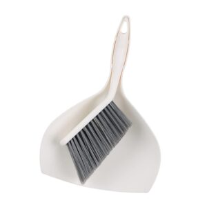 1 set mini broom and dustpan set small dustpan and brush set mini hand held broom and dustpan set small dust pans with brush set dust pan and brush set, beige