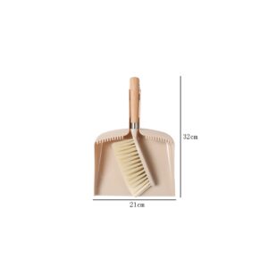 1 Set Mini Broom and Dustpan Set Small Dustpan and Brush Set Mini Hand Held Broom and Dustpan Set Small Dust Pans with Brush Set Dust Pan and Brush Set with Wooden Handle, Beige