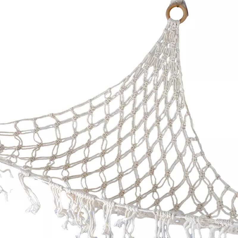 GUZLI Stuffed Animal Hammock Toy Net Plush Toy Hanging Organizer with Macrame Tassels Stuffed Animal Holder Display Corner Boho Large Storage Mesh Net for Playroom Bedroom