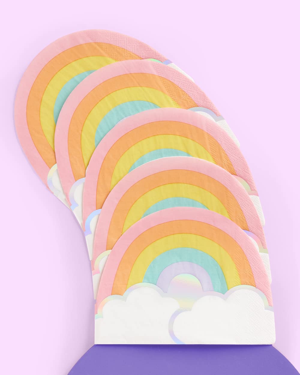 xo, Fetti Rainbow Napkins - 3-ply, 25 pcs | Happy Pastel Birthday Party Decorations, Cute Bachelorette Party, Cool Cake Plates, Unicorn Bday, Baby Shower