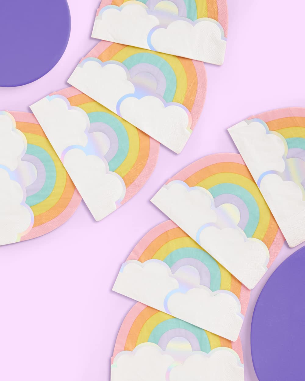 xo, Fetti Rainbow Napkins - 3-ply, 25 pcs | Happy Pastel Birthday Party Decorations, Cute Bachelorette Party, Cool Cake Plates, Unicorn Bday, Baby Shower