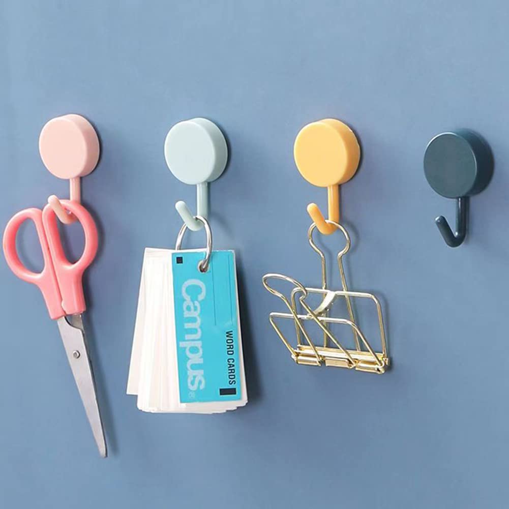 DHDestined Fateful 6 Pack Adhesive Hooks Cute Utility Hooks, Key Hooks for Wall Decorative, for Hanging Hat, Towel, Key, Towel Hook Wall Mount for Home, Kitchen, Bathroom, Office