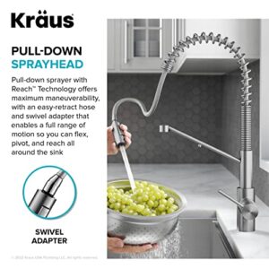 KRAUS Oletto 2-in-1 Commercial Style Pull-Down Single Handle Water Filter Kitchen Faucet for Reverse Osmosis or Water Filtration System in Spot-Free Antique Champagne Bronze, KFF-2631SFACB