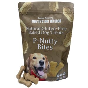 Marcy's Pet Kitchen- All Natural, Crunchy, Peanut Butter Dog Treats - Vet Approved- Homemade - Vegan, Gluten Free, Human Grade Ingredients - Crunchy-Made in The USA, Healthy Peanut Butter Dog Treats