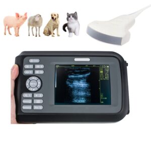 5.5 inch portable handheld veterinary scanner machine with convex probe animals pet pregnancy for pigs, sheep, goats, dogs