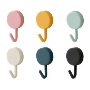 dhdestined fateful 6 pack adhesive hooks cute utility hooks, key hooks for wall decorative, for hanging hat, towel, key, towel hook wall mount for home, kitchen, bathroom, office