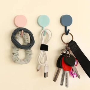 DHDestined Fateful 6 Pack Adhesive Hooks Cute Utility Hooks, Key Hooks for Wall Decorative, for Hanging Hat, Towel, Key, Towel Hook Wall Mount for Home, Kitchen, Bathroom, Office