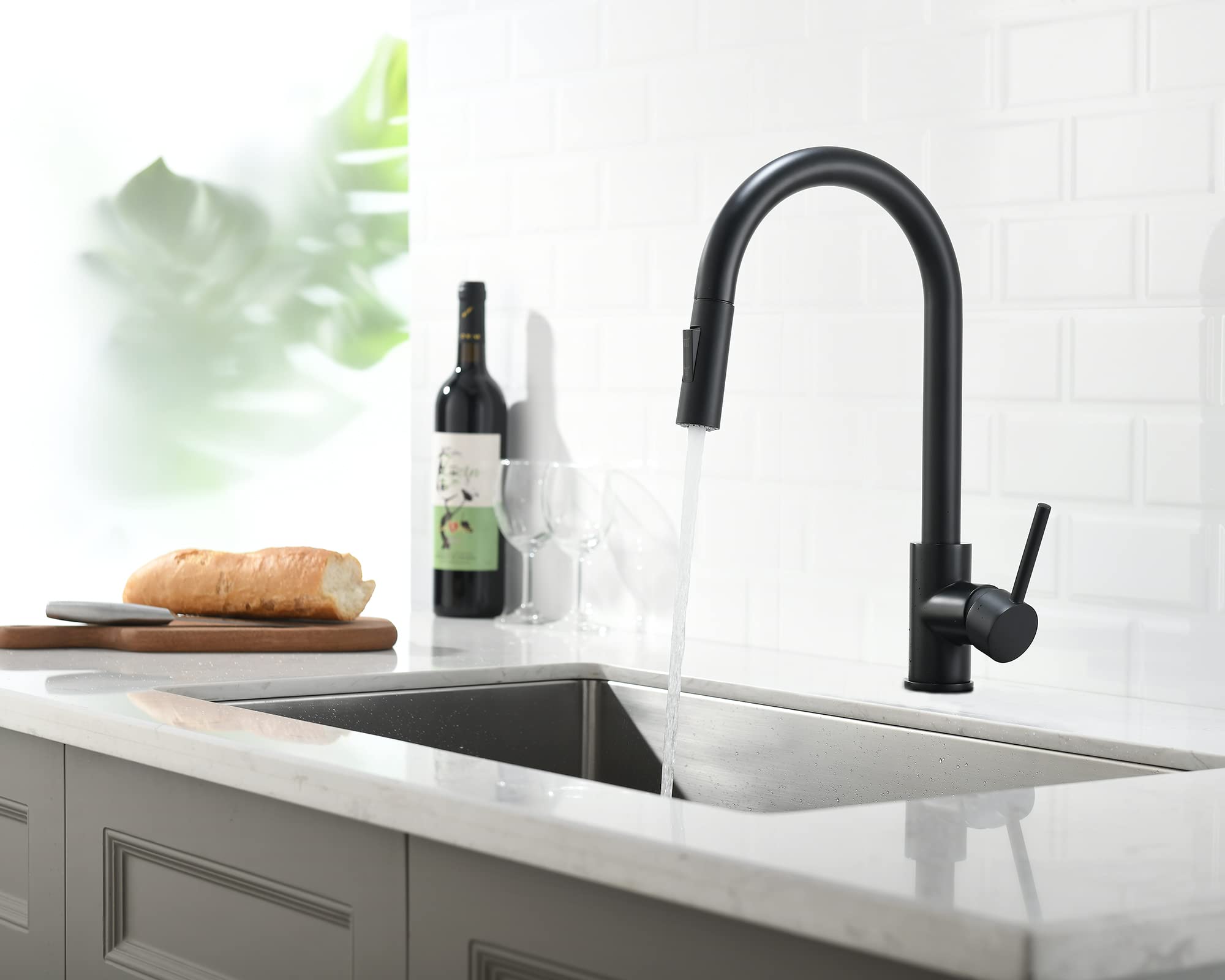 Kitchen Faucet with Purifier Faucet Matte Black Color