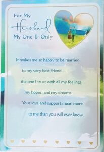 greeting card for my husband my one and only religious christian happy birthday the one i trust with all my feelings hopes dreams