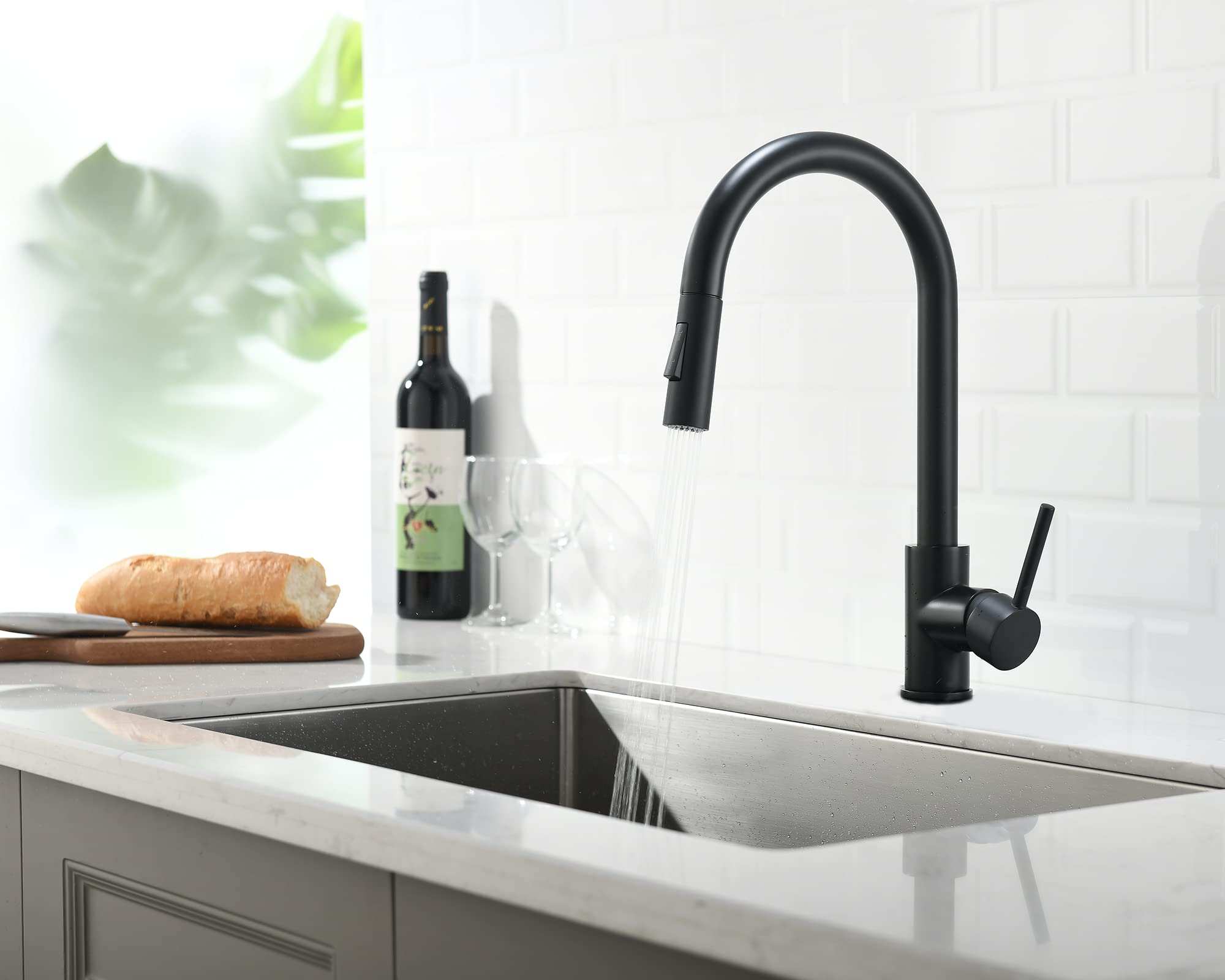 Kitchen Faucet with Purifier Faucet Matte Black Color