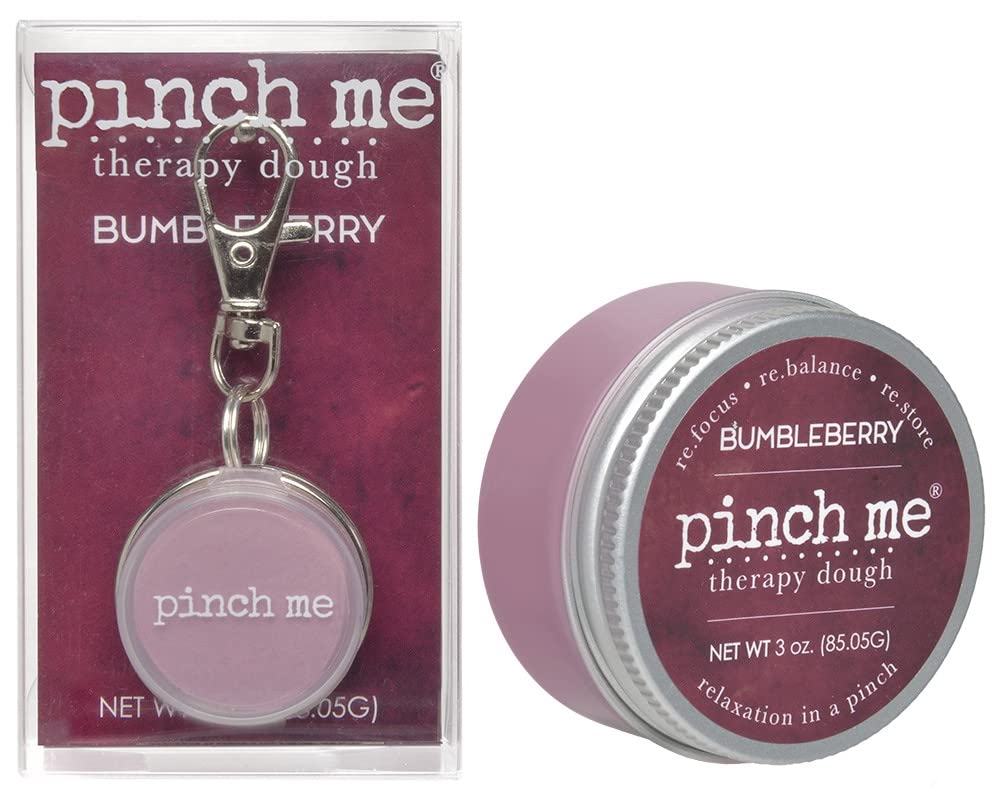 Pinch Me Therapy Dough Locket Combo - Holistic Aromatherapy Stress Relieving Putty – .3oz Clip-On Locket Scent + 3oz Dough BUMBLEBERRY