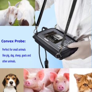 5.5 inch Portable Handheld Veterinary Scanner Machine with Convex Probe Animals Pet Pregnancy for Pigs, Sheep, Goats, Dogs