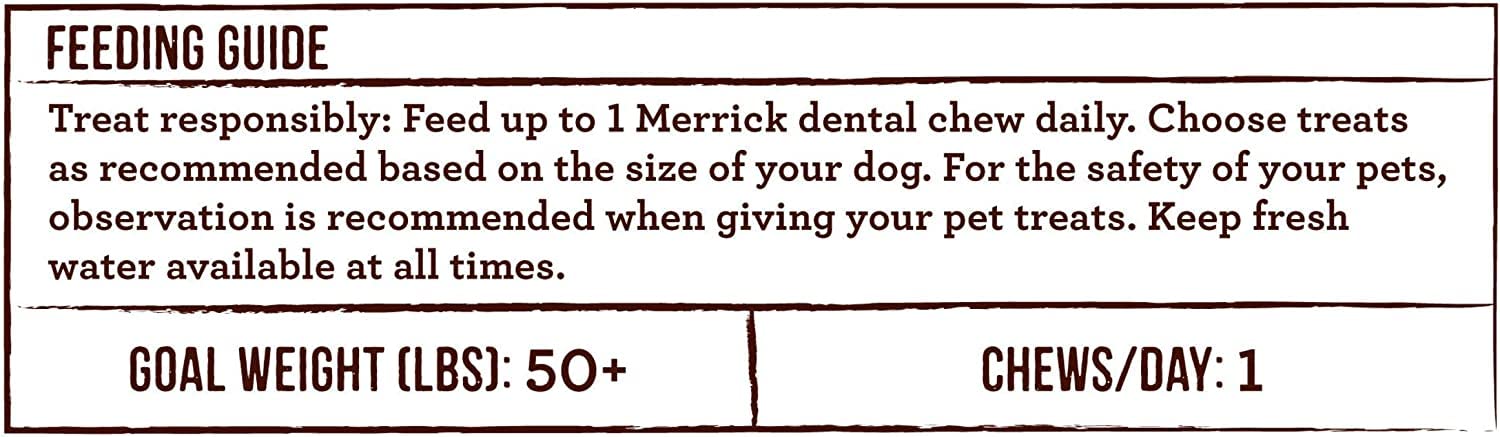 Aurora Pet Bundle Pack (2) Merrick Fresh Kisses Double-Brush Mint Breath Strip Infused Large Dental Dog Treats with AuroraPet Wipes