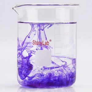 stonylab Glass Beaker, 1 Pack Borosilicate Glass Graduated Low Form Griffin Beaker with Pouring Spout Lab Beaker, 250 ml