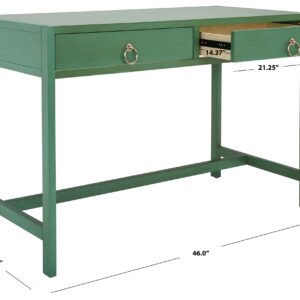 SAFAVIEH Home Collection Esther Turquoise 2-Drawer Desk