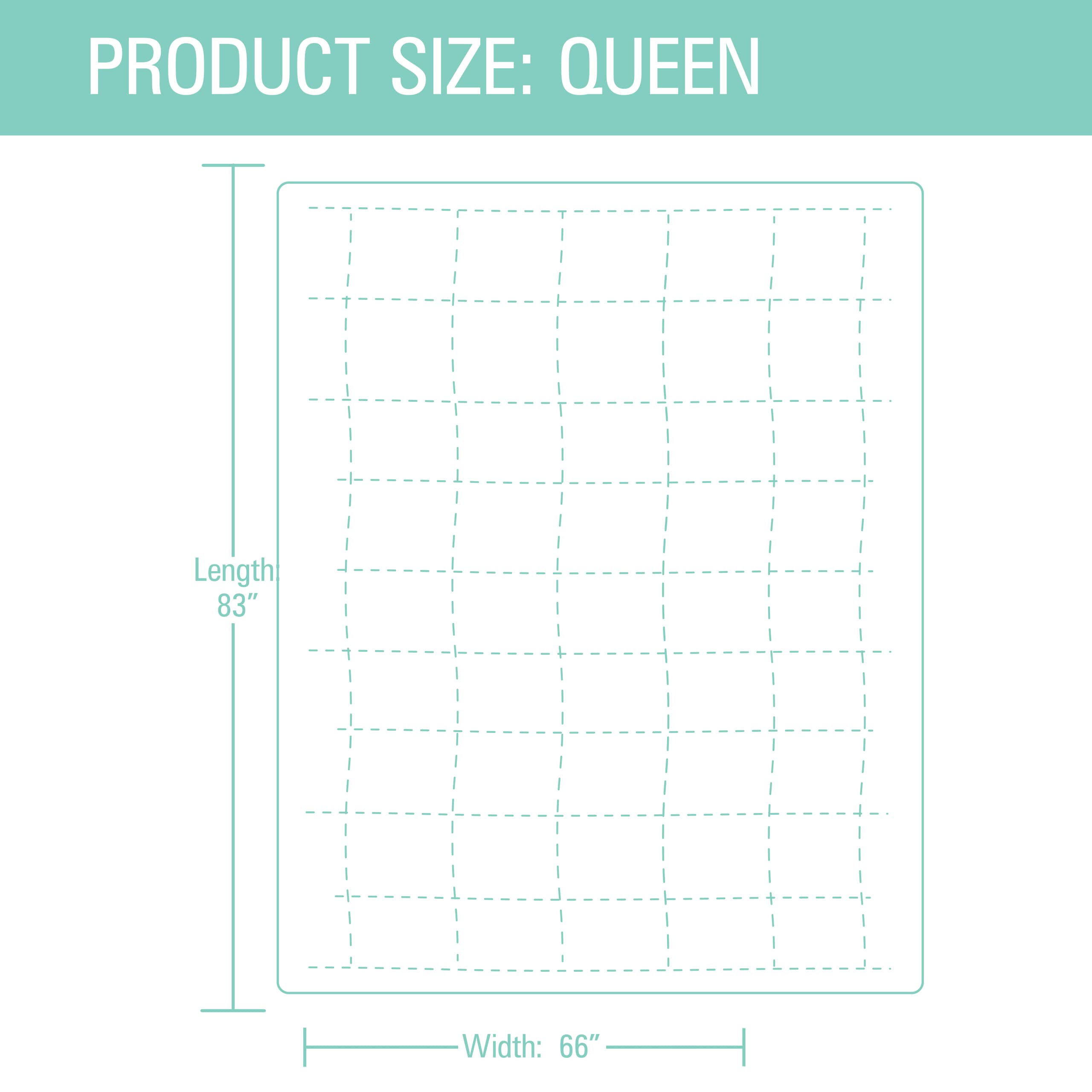 Cotton Queen Mattress Pad/Blanket, Also can be Used as Cover by ShieldLife, Cotton Blend Protection Mat for Queen Size Bed, Compatible with TheraMat Heated Mattress Pads, Made in Korea