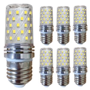 lienngke 6 pack e26 led light bulbs 60w halogen equivalent daylight white 6000k dimmable 6w 600lm ac 110v 120v 130v medium screw base t10 corn bulb